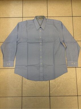 Las Olas By Oved International XL Blue Summer Comfort Button Up Menswear Shirt